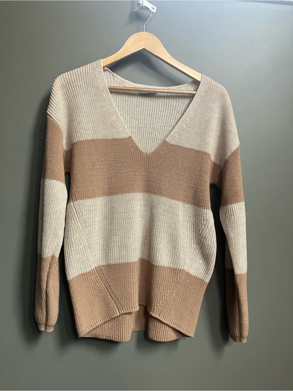 Gentle Fawn Colour Block Knit Tucker Sweater – Size Small